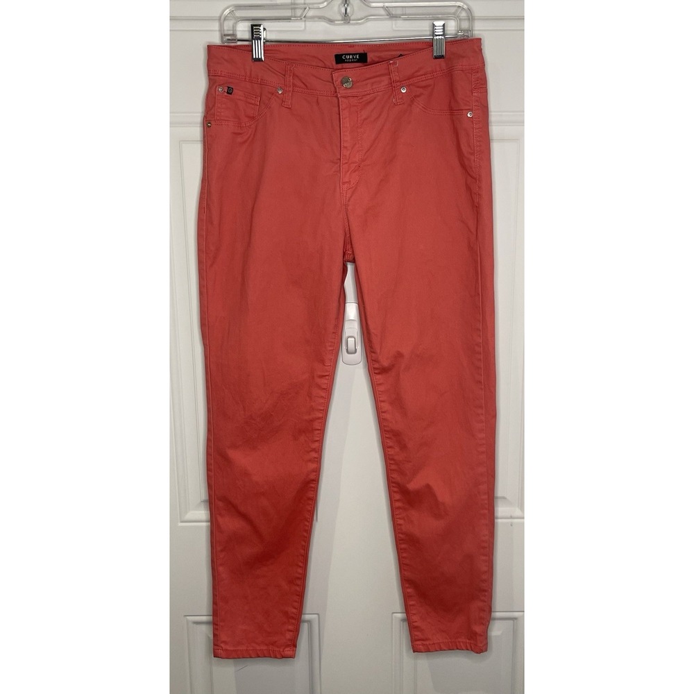 Curve Appeal Minimalist Jegging Women's Size 10 Jeans Coral Pink Stretch